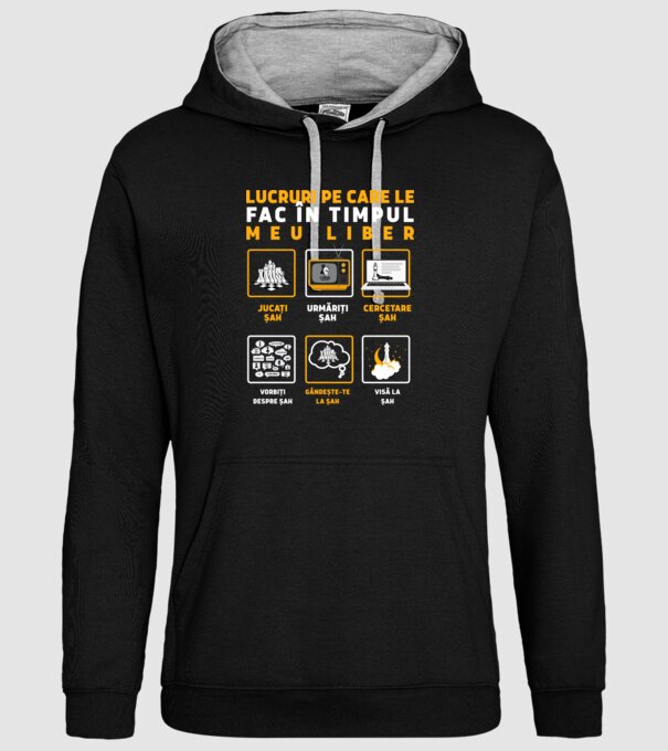 Things I do in my spare time EN model negru pe tricou