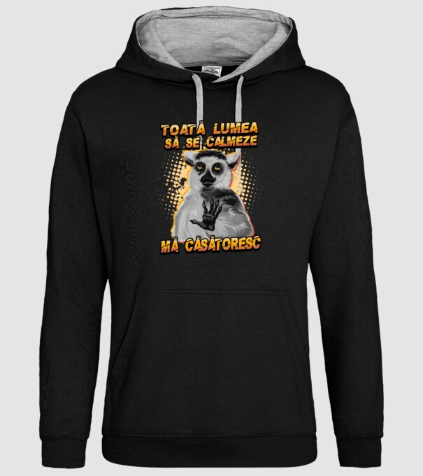 toată lumea - să se calmeze - mă căsătoresc model negru pe tricou