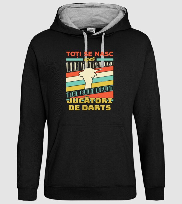 Toți se nasc egali, dar numai cei mai buni devin_ jucători de darts model negru pe tricou