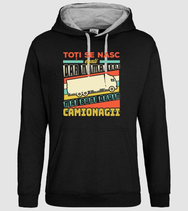 Toți se nasc egali, dar numai cei mai buni devin camionagii model negru pe tricou