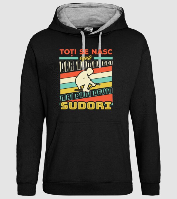 Toți se nasc egali, dar numai cei mai buni devin sudori model negru pe tricou