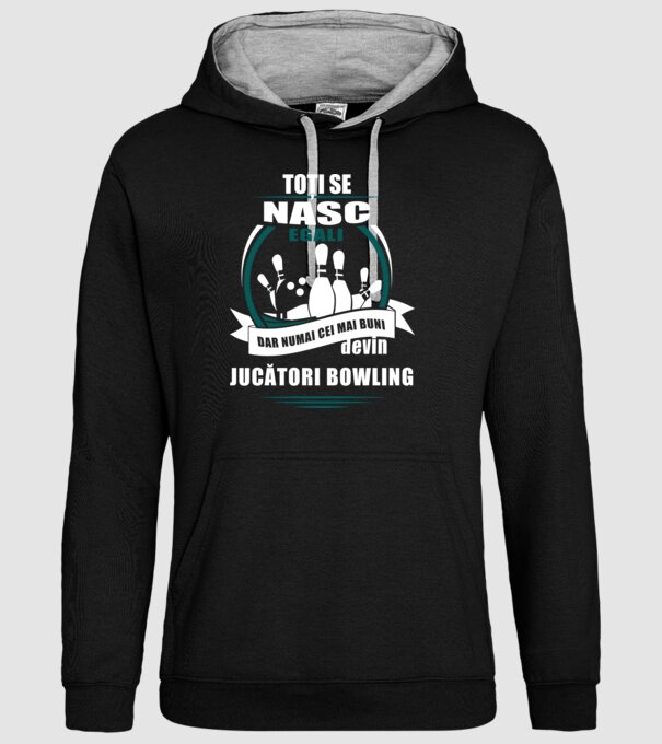 toți se nasc egali, dar numai cei mai buni devin jucători bowling model negru pe tricou