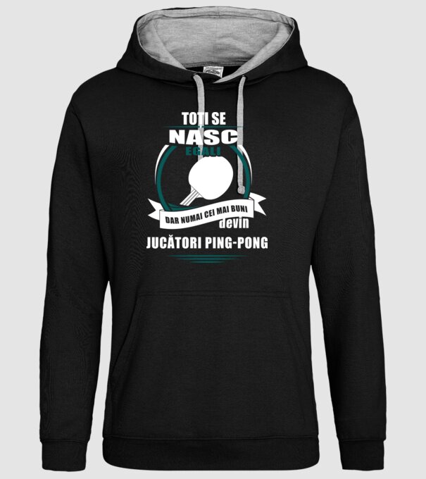 toți se nasc egali, dar numai cei mai buni devin jucători ping-pong model negru pe tricou