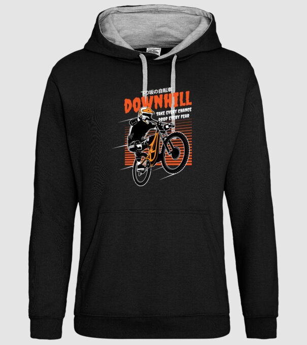 TR Downhill model negru pe tricou