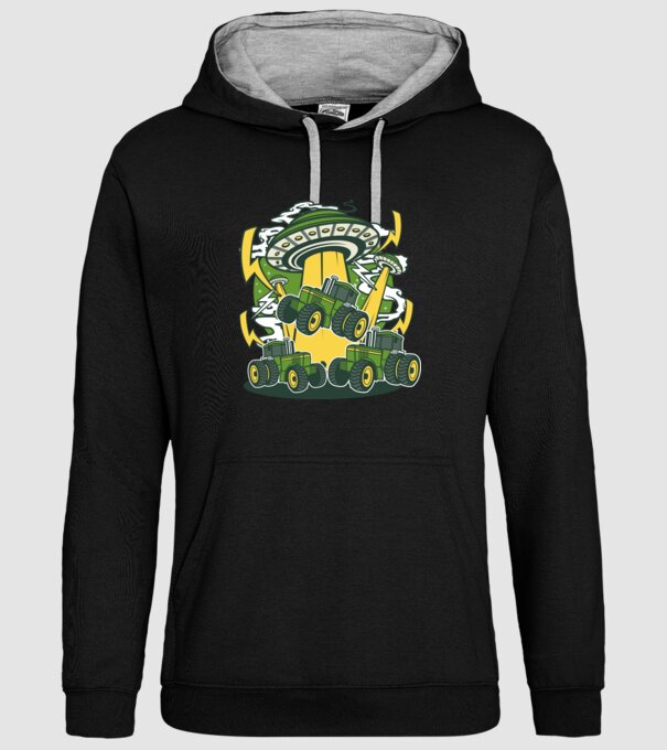 TRACTOR model negru pe tricou