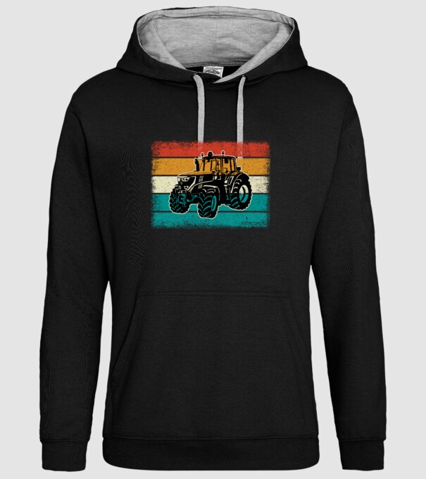 TRACTOR model negru pe tricou