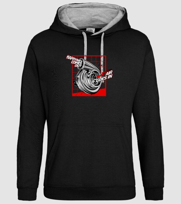 Turbo model negru pe tricou