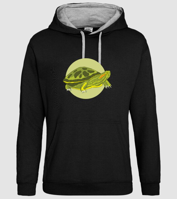 Turtle model negru pe tricou