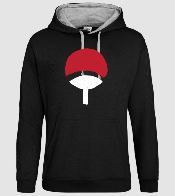 Uchiha logo model negru pe tricou