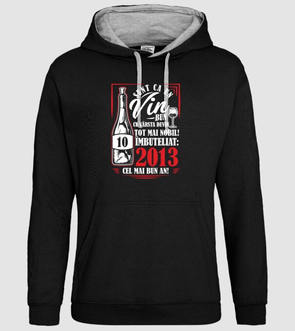 Un Vin Bun 10 2013 drk model negru pe tricou