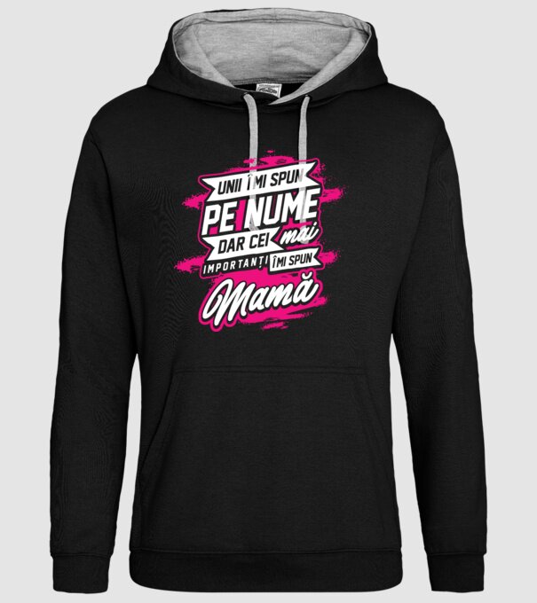 Unii îmi spun pe nume, dar cei mai importanți îmi spun mamă model negru pe tricou