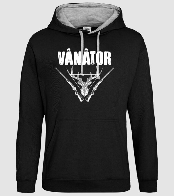 vânător model negru pe tricou