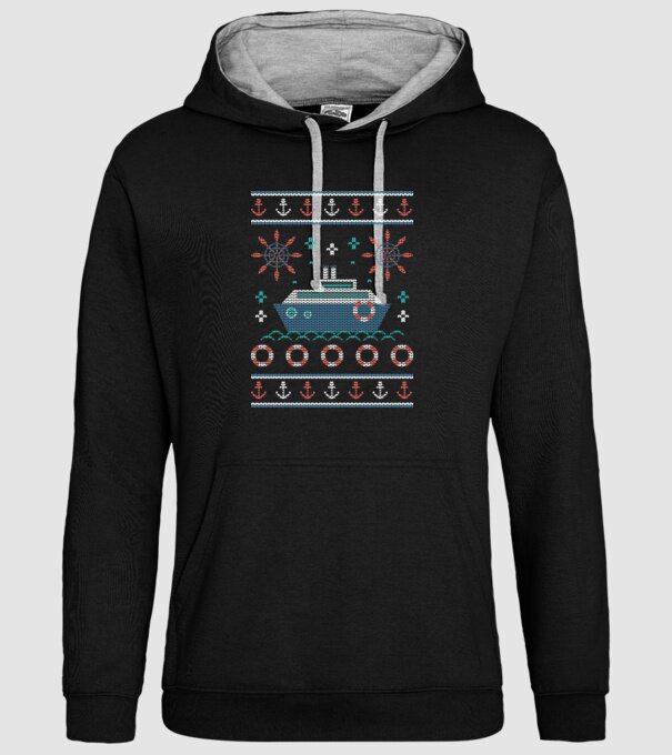 Vapoare model negru pe tricou