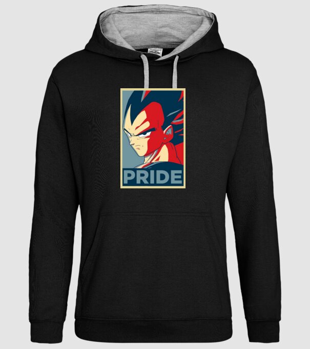vegeta pride dragonball model negru pe tricou