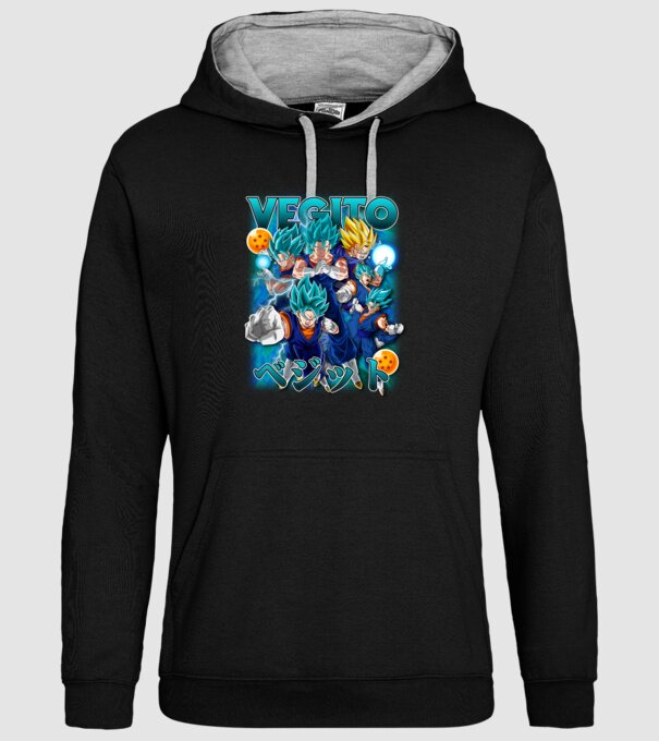 vegito dragonball model negru pe tricou