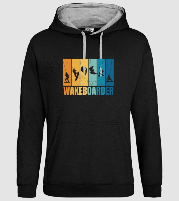 Wakeboard model negru pe tricou