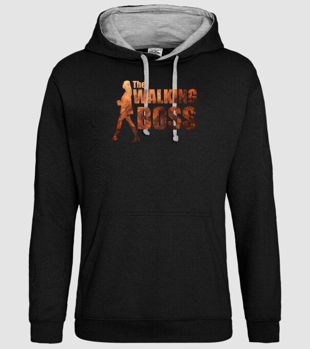 Walking bos model negru pe tricou