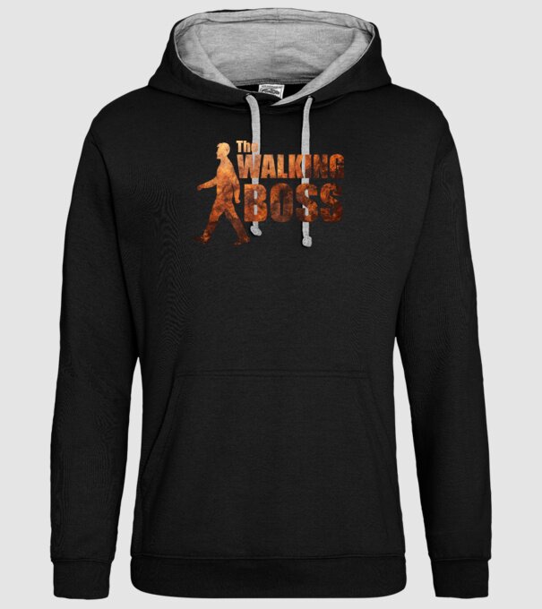 Walking boss model negru pe tricou