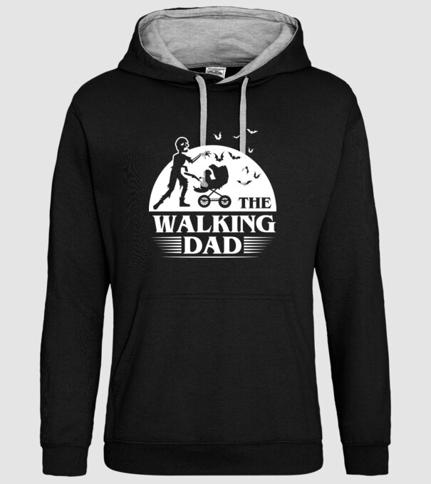 Walking dad model negru pe tricou
