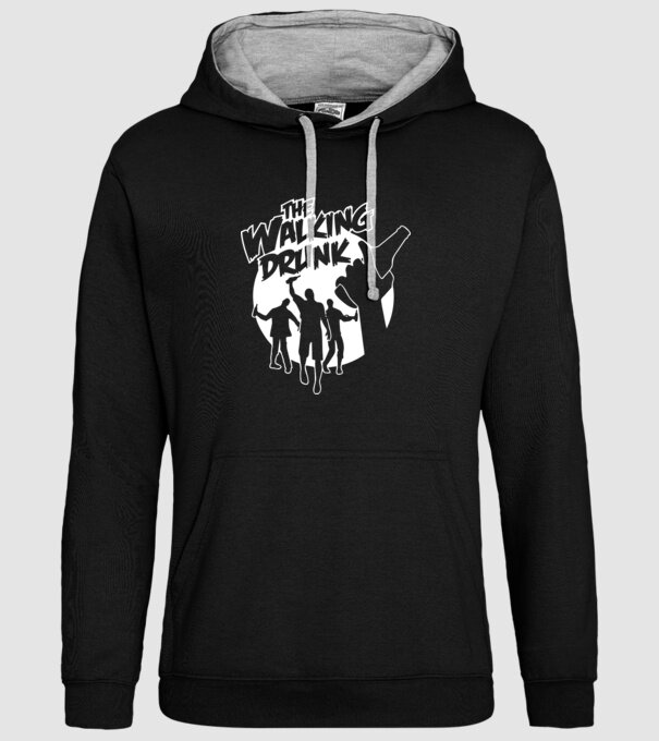 Walking Drunk model negru pe tricou