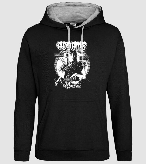 WEDNESDAY ADDAMS TEENAGE GOO GOO MUCK model negru pe tricou