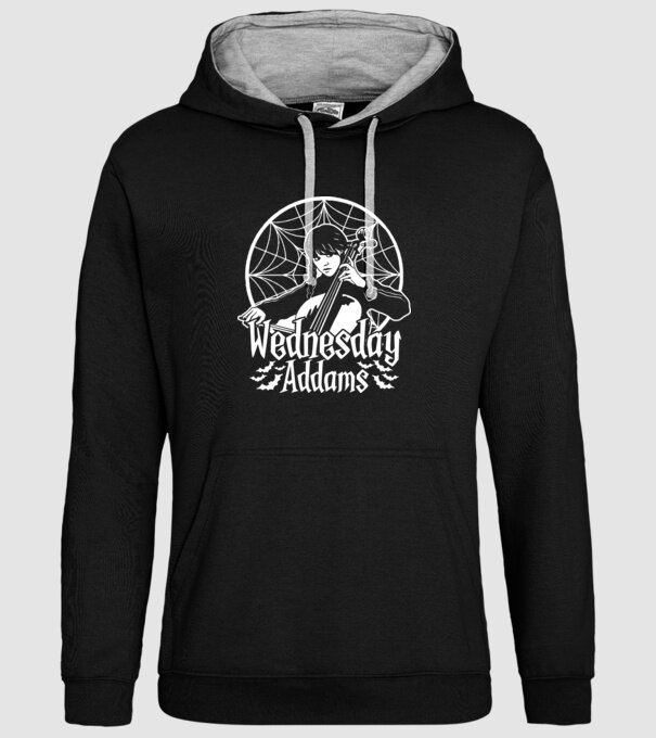 Wednesday Window model negru pe tricou