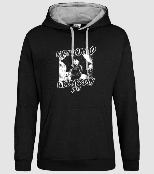 What would Wednesday do model negru pe tricou