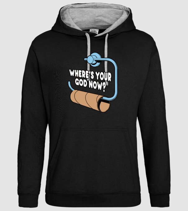 Where's your god now model negru pe tricou