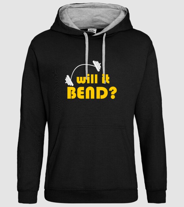 Will it bend model negru pe tricou
