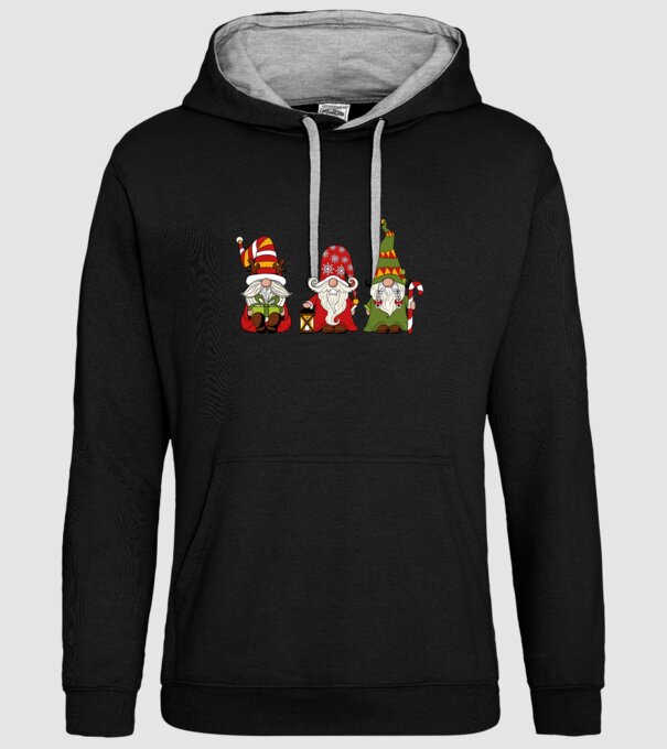 Xmas gnomes 2 model negru pe tricou