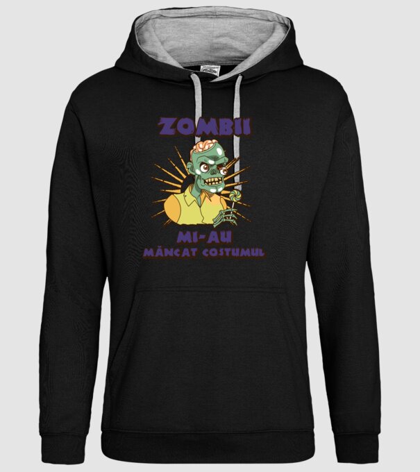 Zombii mi-au mâncat costumul model negru pe tricou