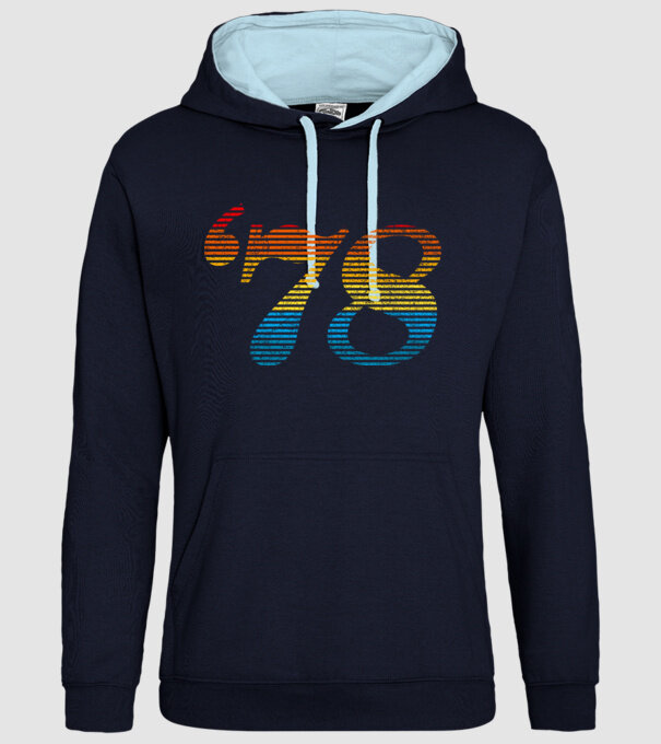 Retro Birthday 1978 model albastru închis pe tricou