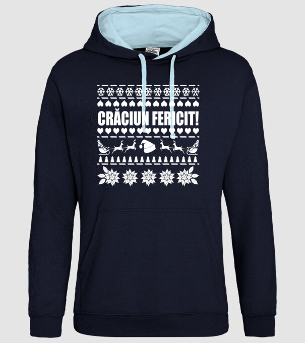 crăciun Fericit! model albastru închis pe tricou