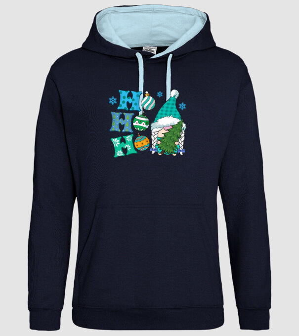 Ho-ho-ho gnome model albastru închis pe tricou
