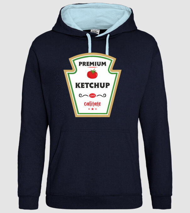ketchup premium - calitate model albastru închis pe tricou