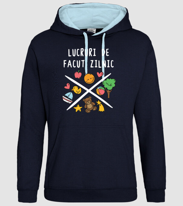 lucruri de făcut zilnic model albastru închis pe tricou