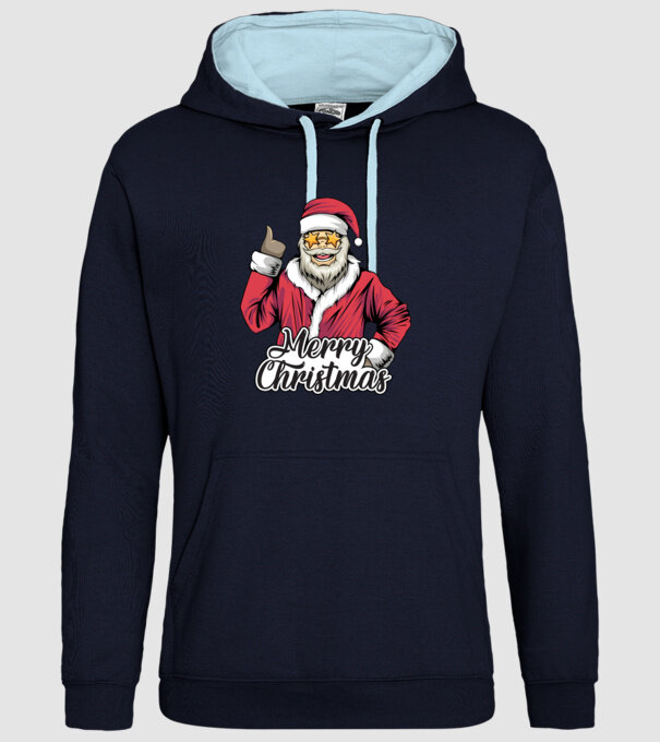 Merry christmas Santa model albastru închis pe tricou