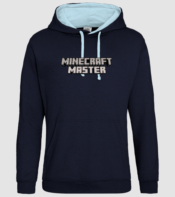 Minecraft Master model albastru închis pe tricou
