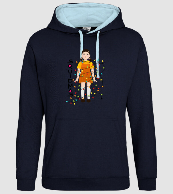 squidmas girl model albastru închis pe tricou