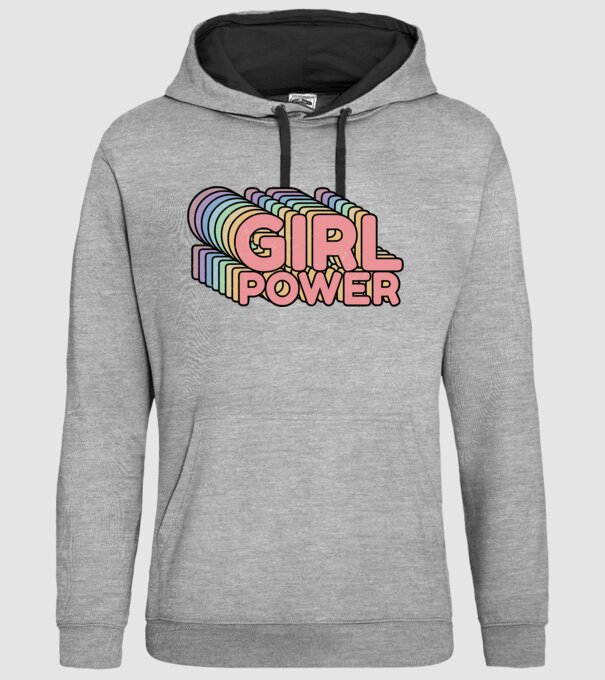 Girl power model gri pe tricou