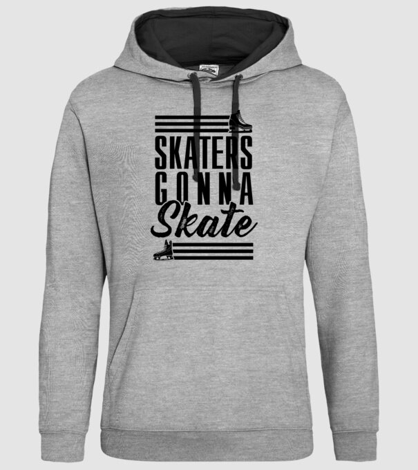 Skaters gonna skate model gri pe tricou