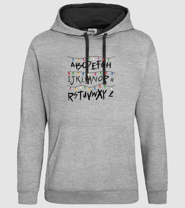abcdef stanger things model gri pe tricou