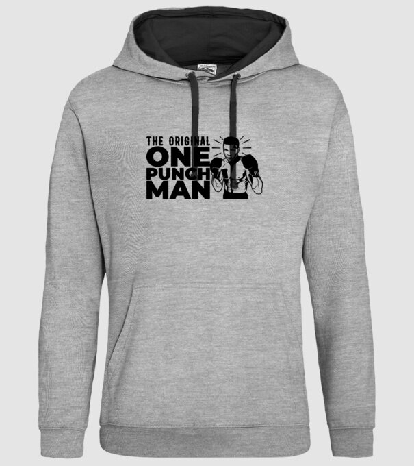 Ali the original one punch man model gri pe tricou