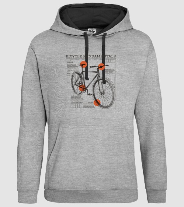 Bicycle fundamentals model gri pe tricou