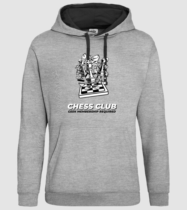 chess club model gri pe tricou