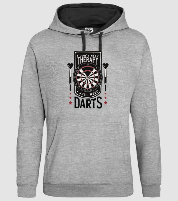 Darts Therapy model gri pe tricou