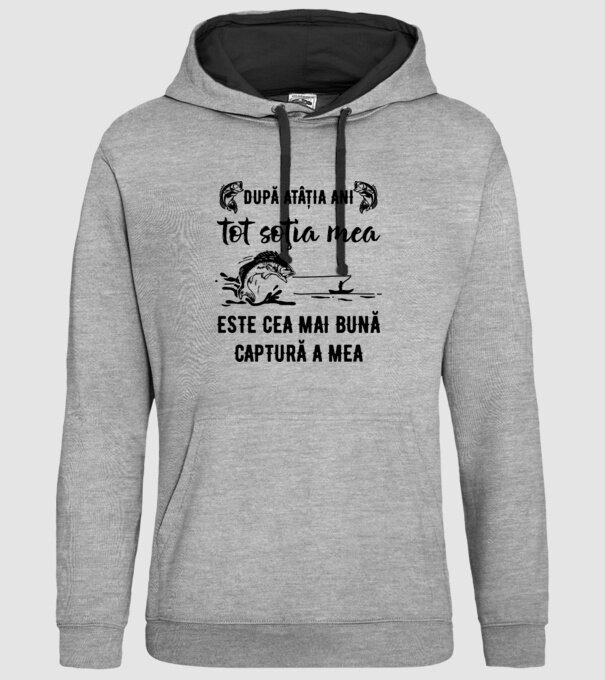 după atâția ani, tot soția mea este cea mai bună captură a mea D9914124 model gri pe tricou