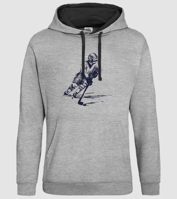 Hockey player model gri pe tricou