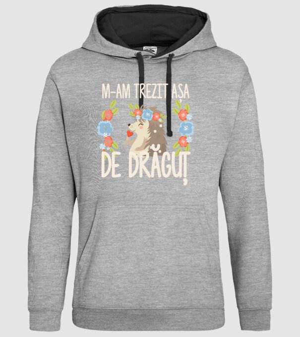 M-am trezit așa de drăguț model gri pe tricou