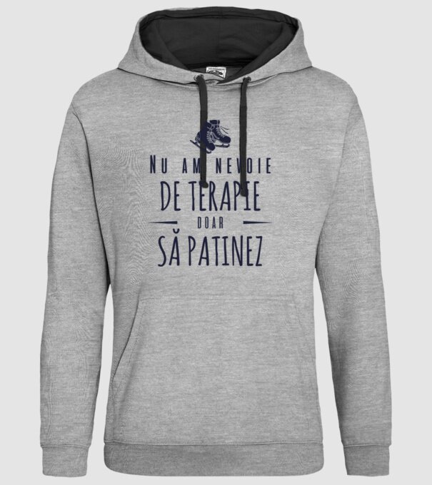 nu am nevoie de terapie doar să patinez model gri pe tricou